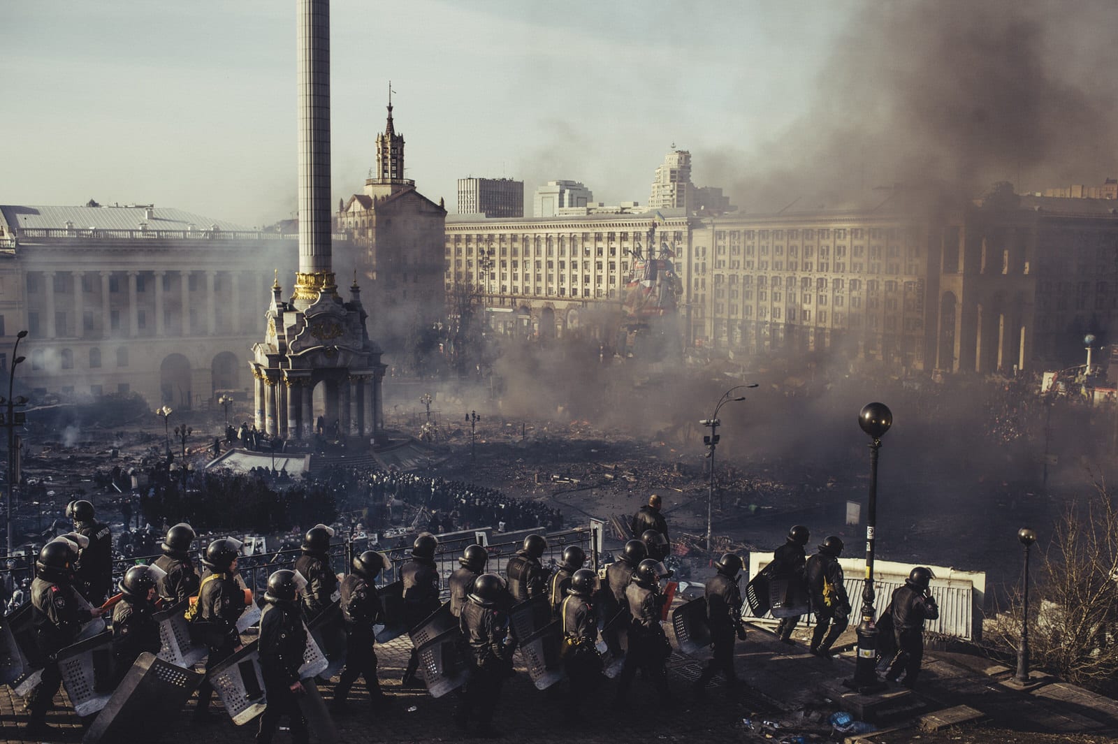 The attempt to block Parliament of Ukraine (Verhovna Rada). The police burned the Trade Union Federation of Ukraine – those still in the building were burned alive. 20th February 2014