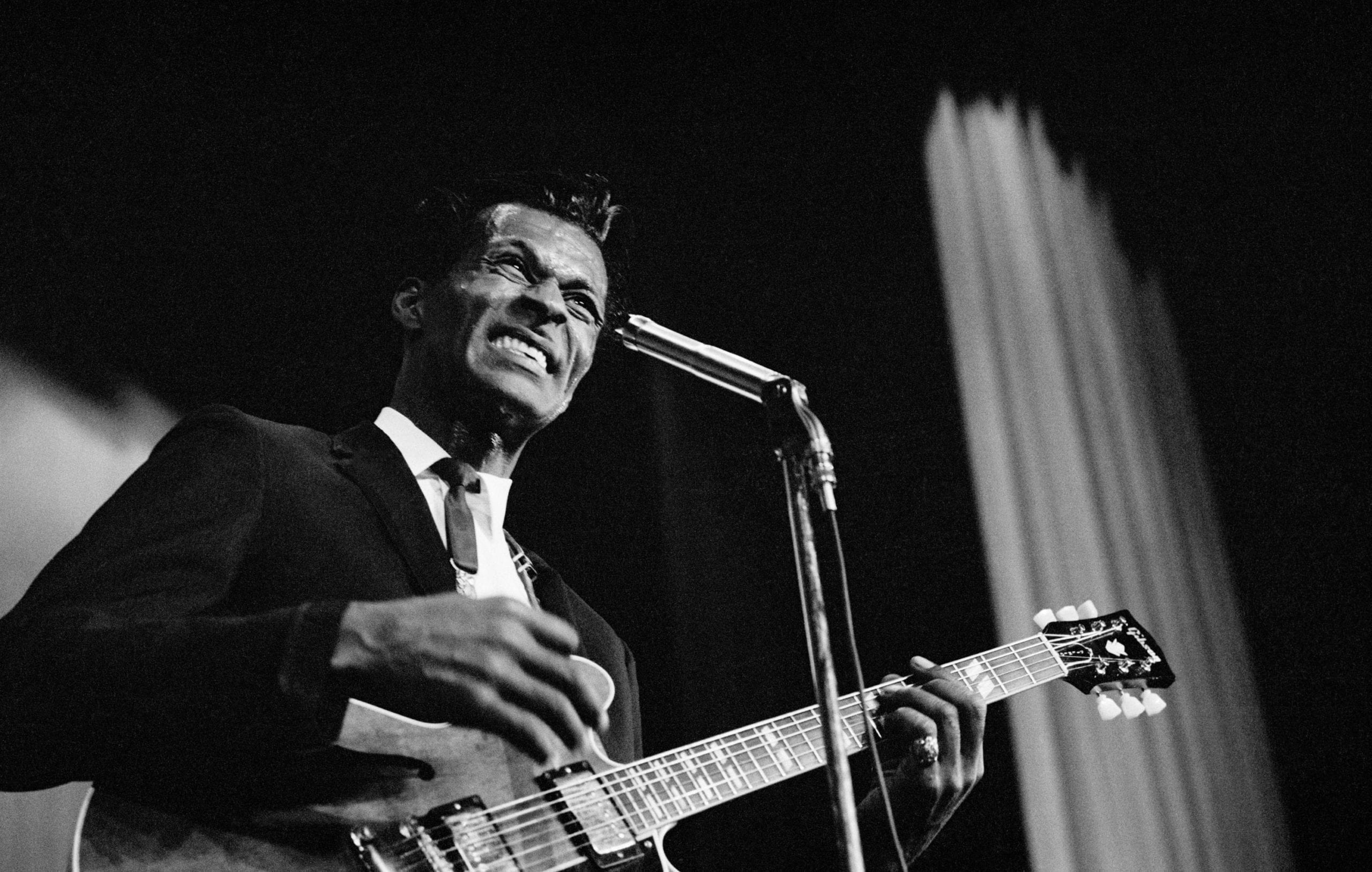 Chuck Berry at the Newport Jazz Festival, Newport, Rhode Island, c. late 1950s 