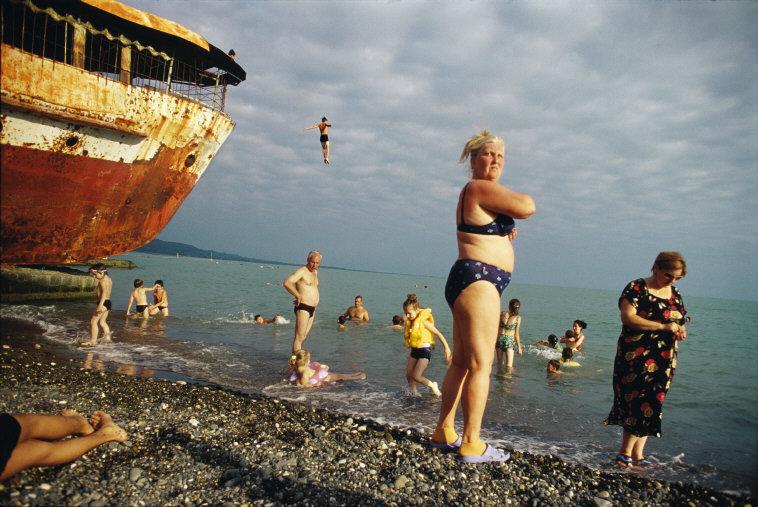 GEORGIA. Abkhazia. Sukhum. 2005. Although Abkhazia is isolated, half-abandoned and still suffering war wounds due to its unrecognized status, both locals and Russian tourists are drawn to the warm waters of the Black Sea. This unrecognized country, on a lush stretch of Black Sea coast, won its independence from the former Soviet republic of Georgia after a fierce war in 1993.