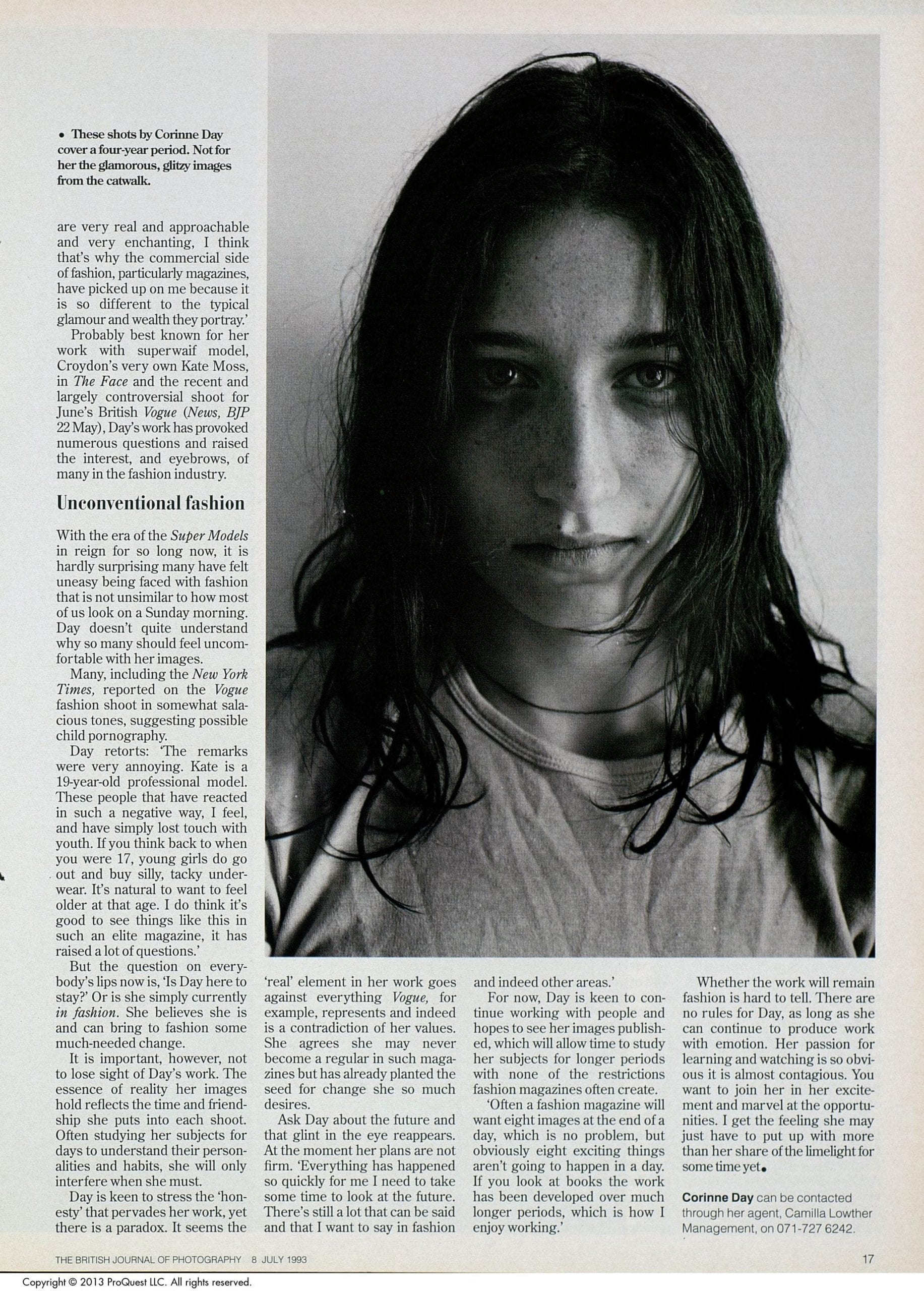 Our feature on Corinne Day, from our July 1993 issue