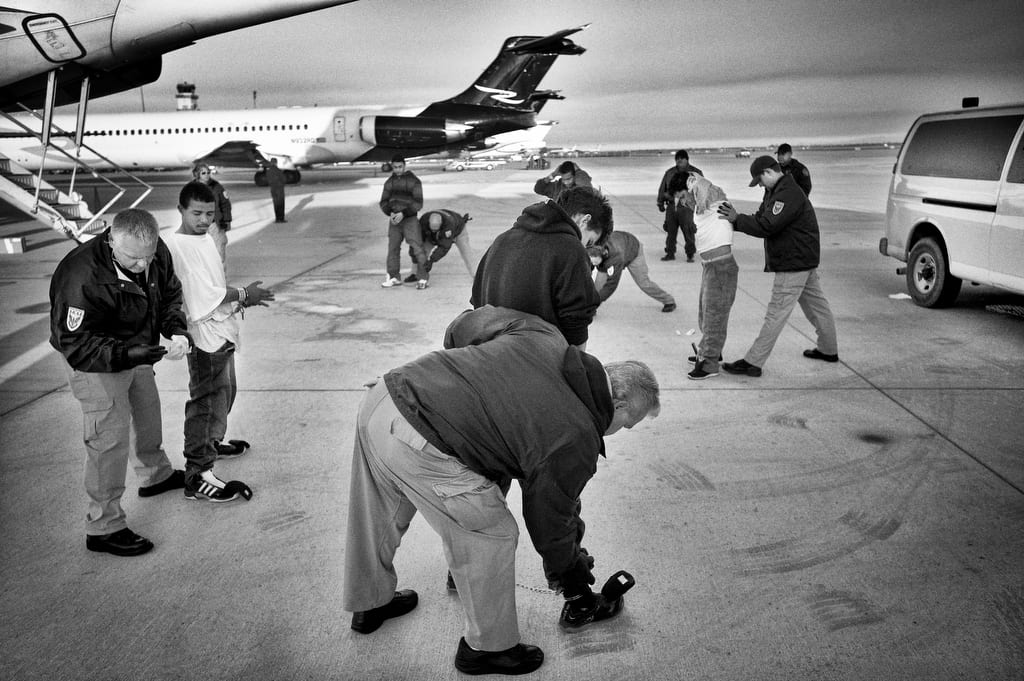Migrants from Honduras are being deported back home at Phoenix airport. Every day there are 5-9 flights a day to Central America.