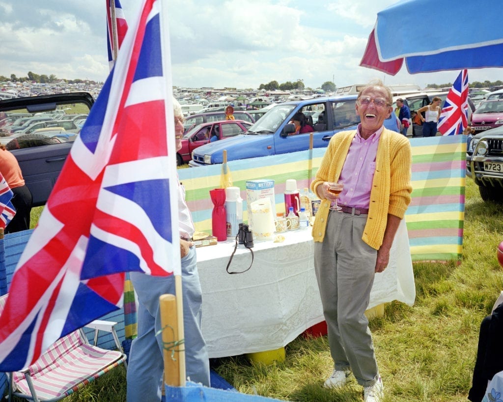 Picnic in the car park on Derby Day at Epsom Downs Racecourse, June 2001.