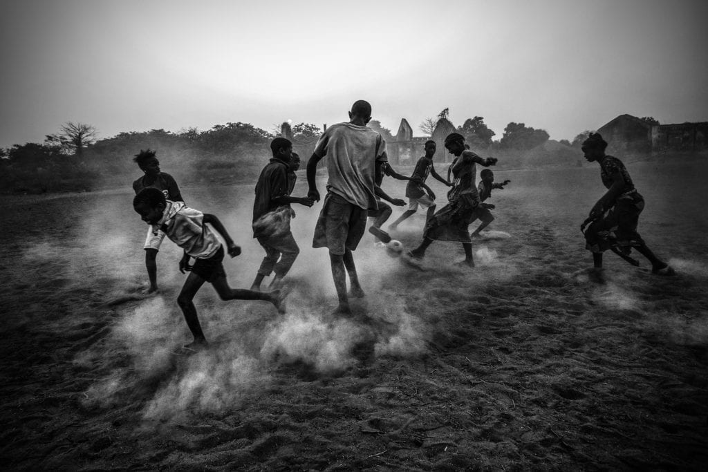 Daniel Rodrigues (Portuguese, born France 1987). Football in Guinea Bissau, March 3, 2012, printed 2016. Inkjet print, 13 5/16 x 20 in. (33.9 x 50.8 cm). Courtesy of the artist