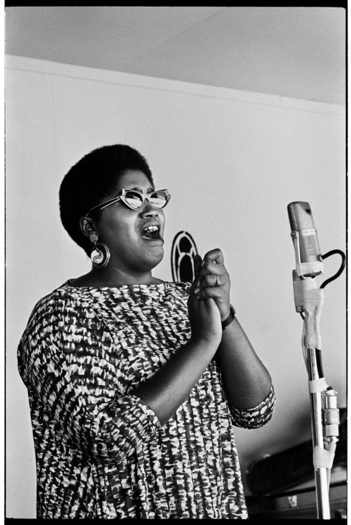 Odetta photographed at Monterey Jazz Festival in Monterey, CA September 4, 1960 © Jim Marshall Photography LLC.