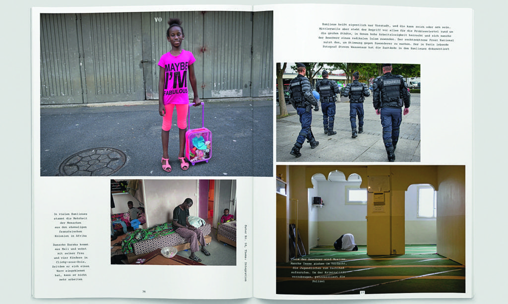 Flucht's 'Integration' issue featured Steven Wassenaar's photographs from the banlieues in France.