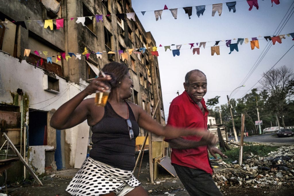 Copacabana Palace's inhabitants enjoy dancing during the Festa Junina [June Festival], which is sponsored by good middle-class neighbours. The Festa Junina has its origins in the period of colonisation in the 16th century. From the series Copacabana Palace © Peter Bauza