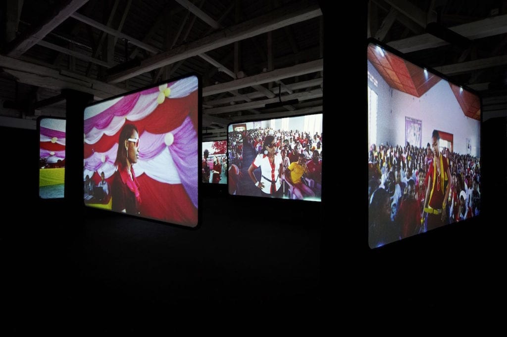 Richard Mosse's installation The Enclave, 2013 at the Venice Biennale. Image © Tom Powel Imaging inc