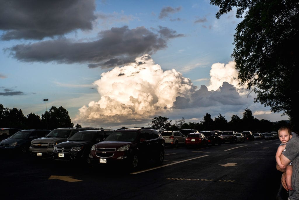 The parking lot of Dolly Parton’s Dixie Stampede. Branson, Missouri. 2015 © Peter van Agtmael/Magnum Photos. From the book Buzzing at the Sill 