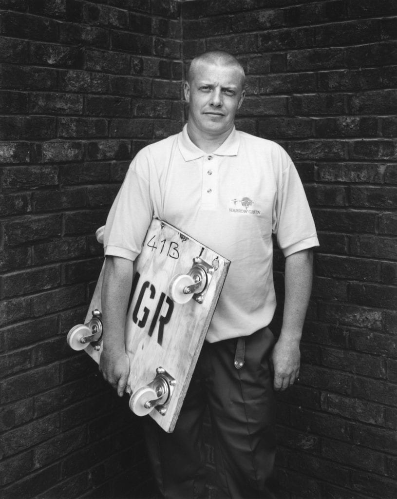 Garry Gregory, removals operative, Harrow Green Removals 1999. From the series In the City © Edward Barber
