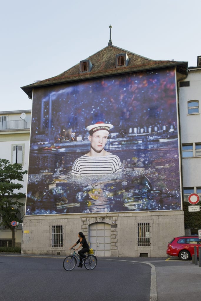 Dans le port du Havre by Pierre et Gilles on Vevey former’s prison. © Céline Michel/Festival Images Vevey 2016