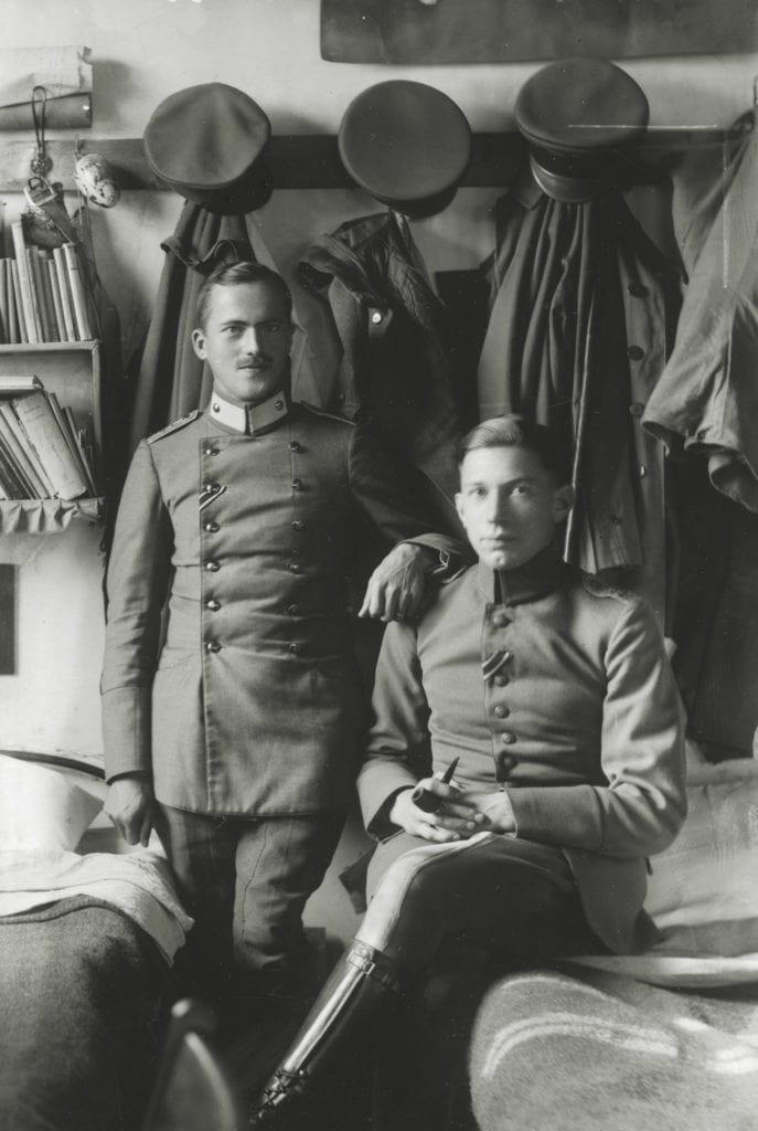 Immaculately dressed German soldiers held at the Donington Hall stately home © WW Winter Ltd