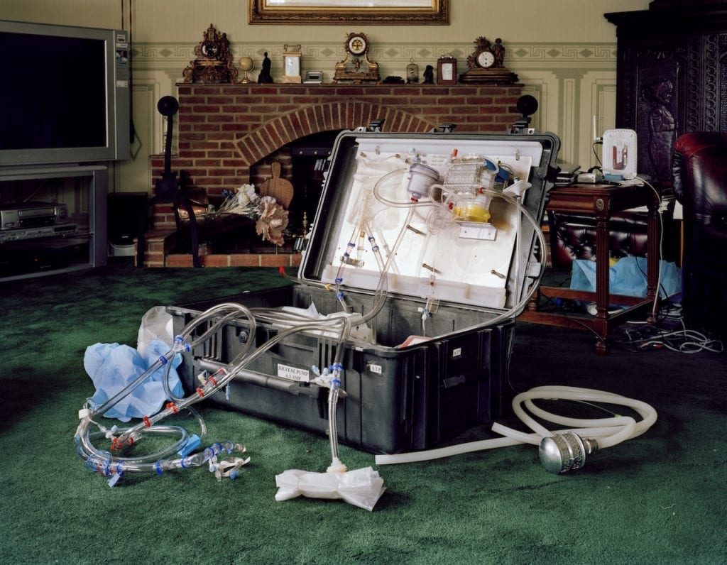 Portable perfusion kit. Home of Alan and Silvia Sinclair. Peacehaven, East Sussex, UK. May 2007. From The Prospect of Immortality © Murray Ballard