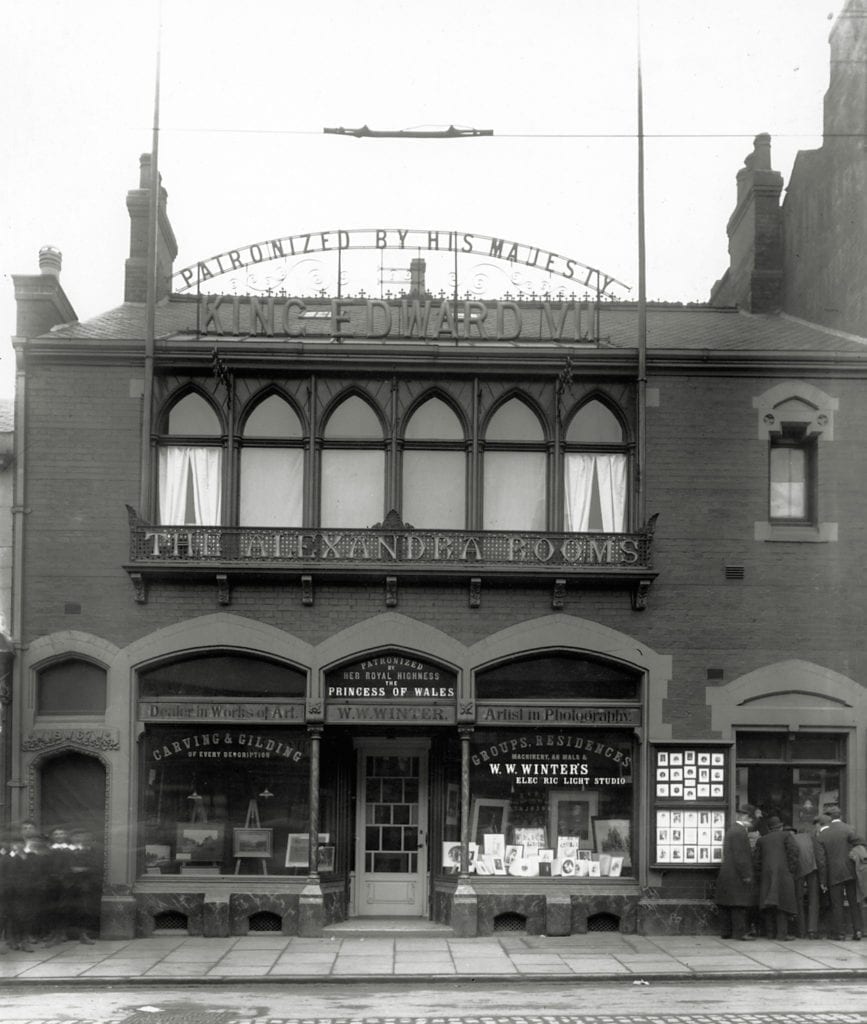 Frontage of WW Winter. The business moved to their purpose-built studio in 1867. The metal signage was cut down for the war effort in the 1940s © WW Winter Ltd