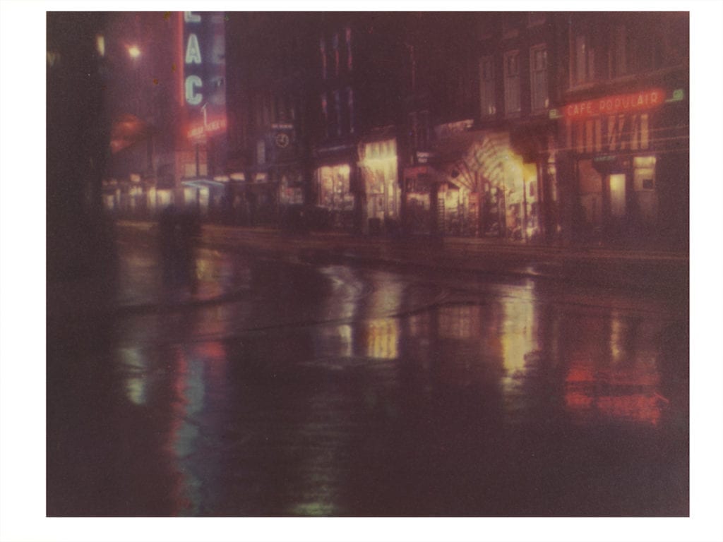 Reguliersbreestraat, Amsterdam About 1934 by Bernard Eilers (1878 – 1951). Foto-chroma Eilers, a short-lived colour separation technique © Bernard Eilers/Victoria and Albert Museum, London