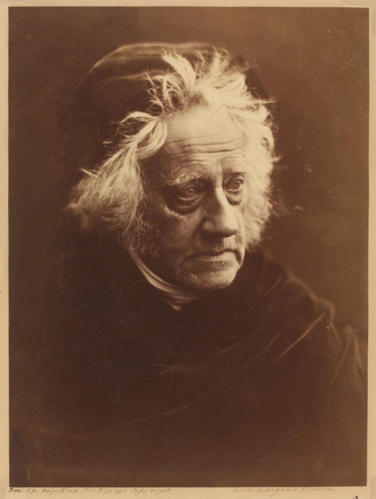 John Frederick William Herschel, 1867 by Julia Margaret Cameron (1815-79). Albumen print © Victoria and Albert Museum, London