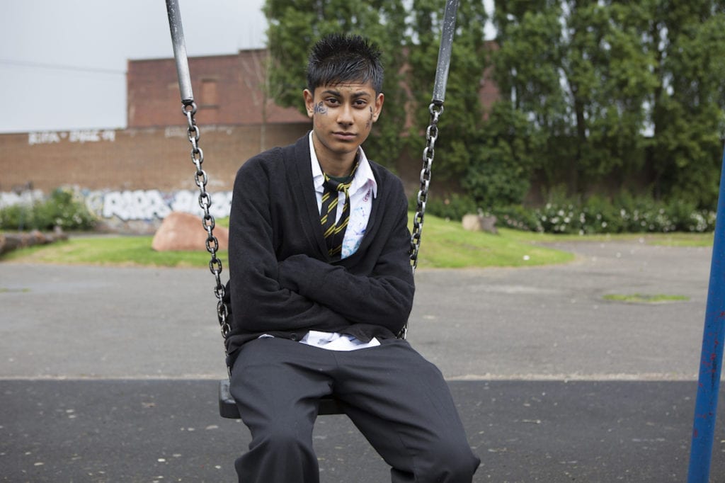 Teenager, swing and last day at school, from the series You Get Me?, 2009 © Mahtab Hussain, courtesy the artist