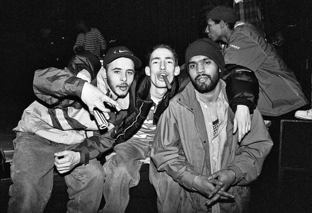 Skinny Monga, shot at the Fresh Hip Hop event of 1997, which featured the UK performances by Jurassic 5 & The Invisibl Skratch Piklz alongside Grandmaster Caz (Cold Crush Brothers), Blade, DJ First Rate (Scratch Perverts) and many other artists and B-Boys from around the world. Image © Ali Tollervey