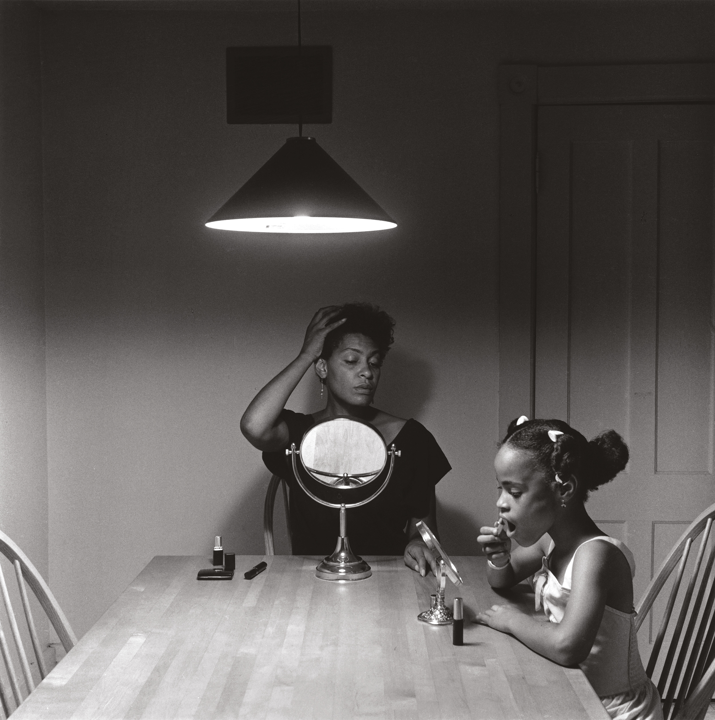 Untitled (Woman & Daughter with Make Up). Kitchen Table Series 1990