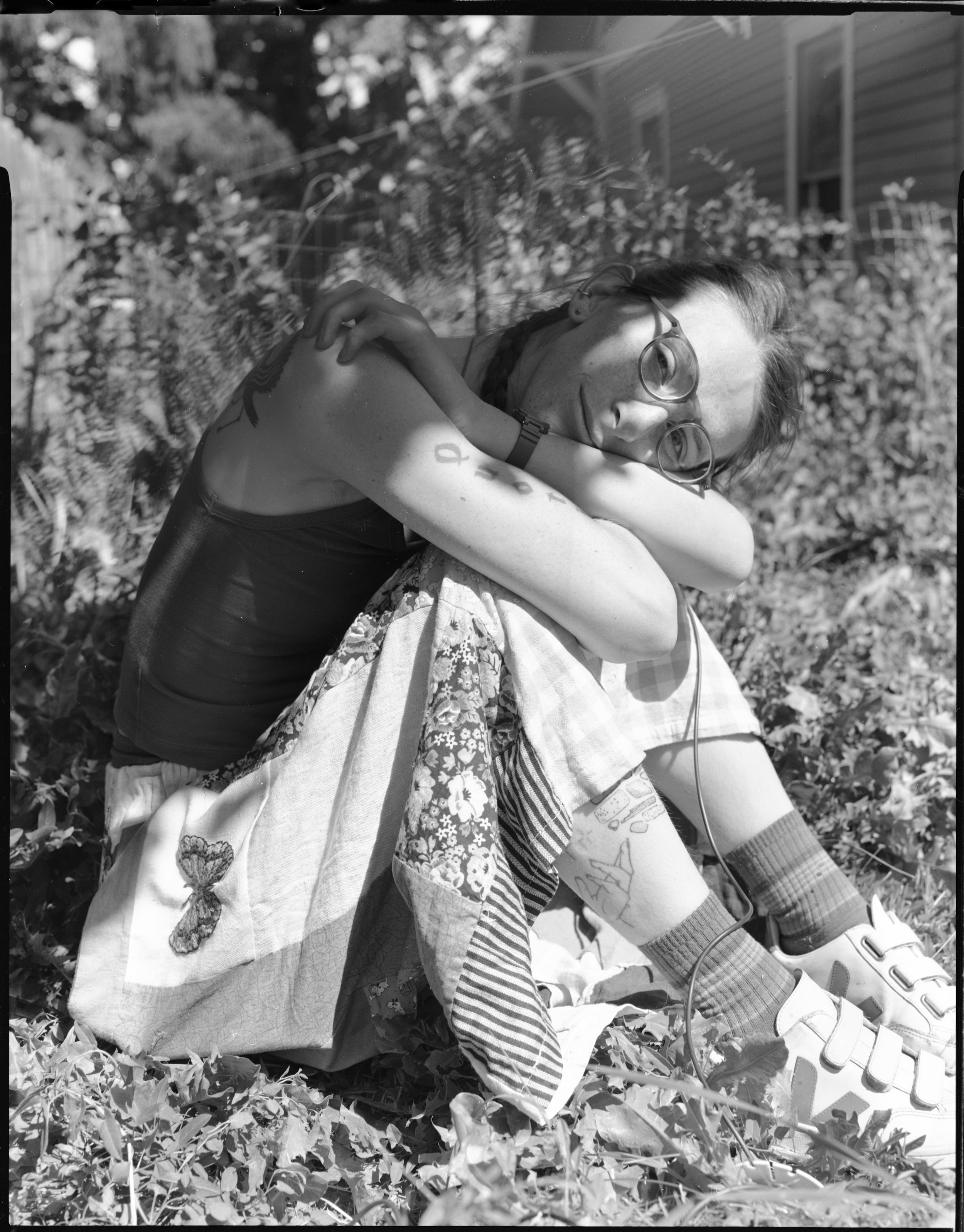 Fran in the backyard, 2022