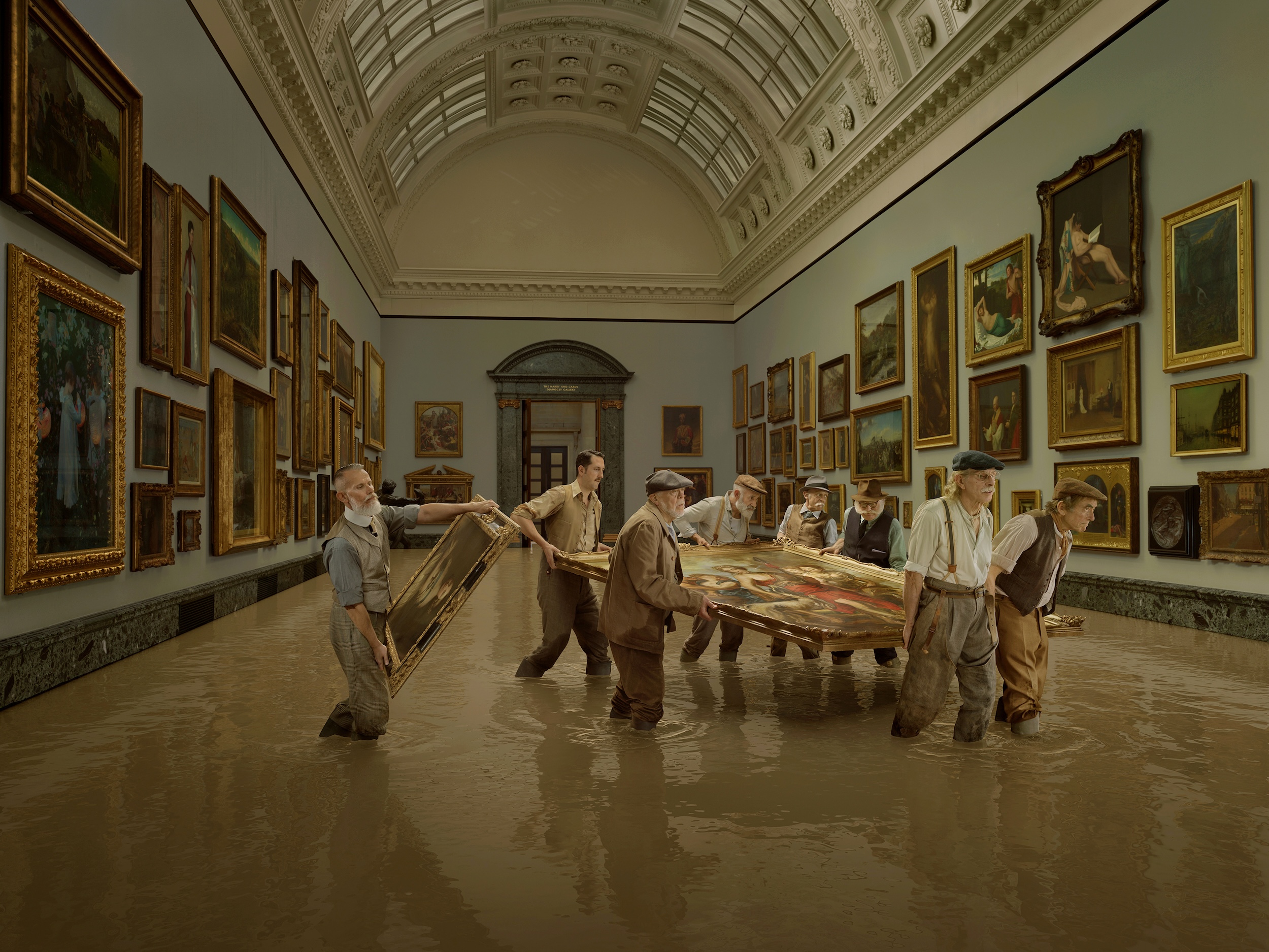 Flooding of Tate Britain.