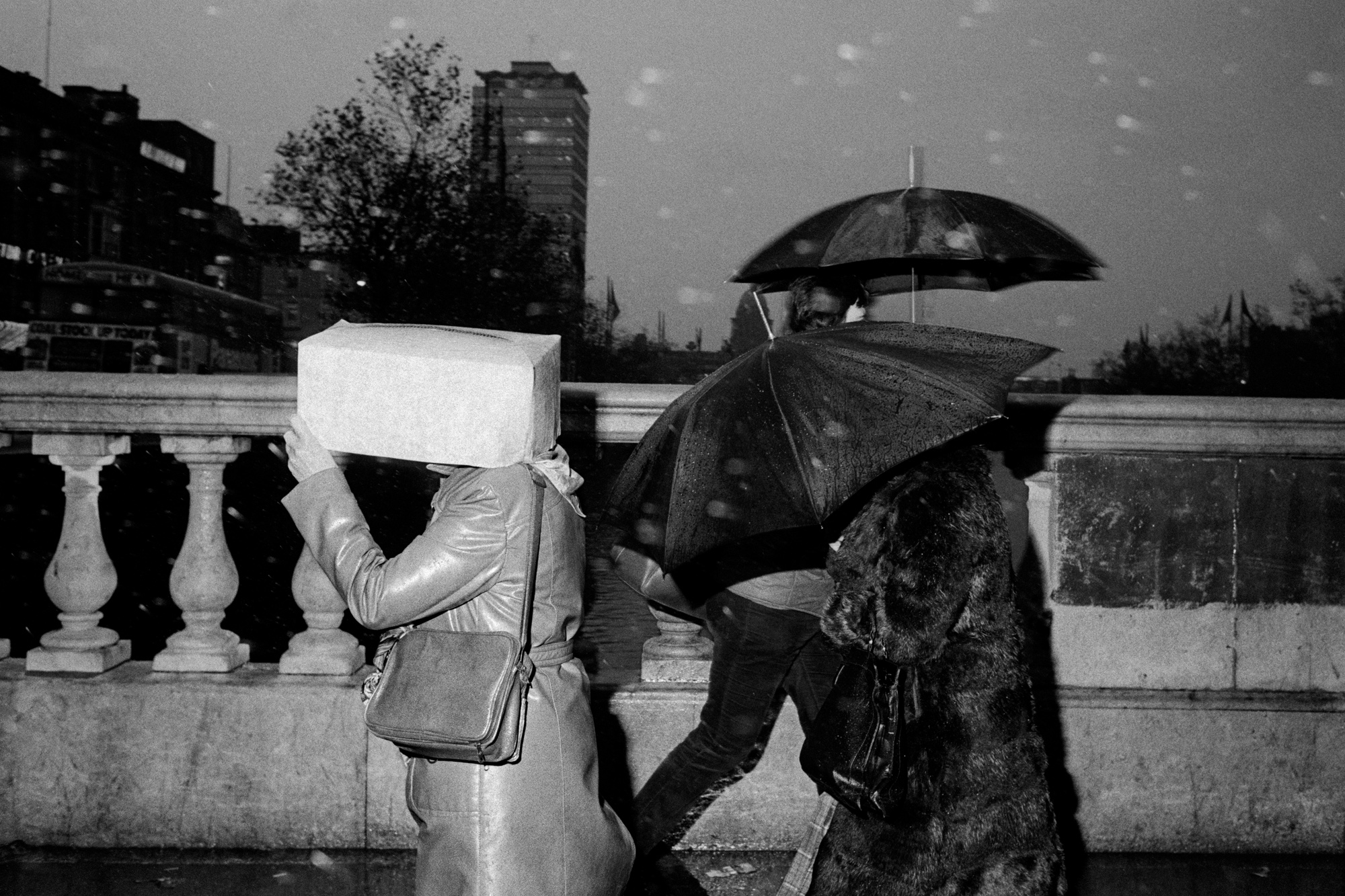 IRELAND. Dublin. O'Connell Bridge. From 'Bad Weather". October. 1981.