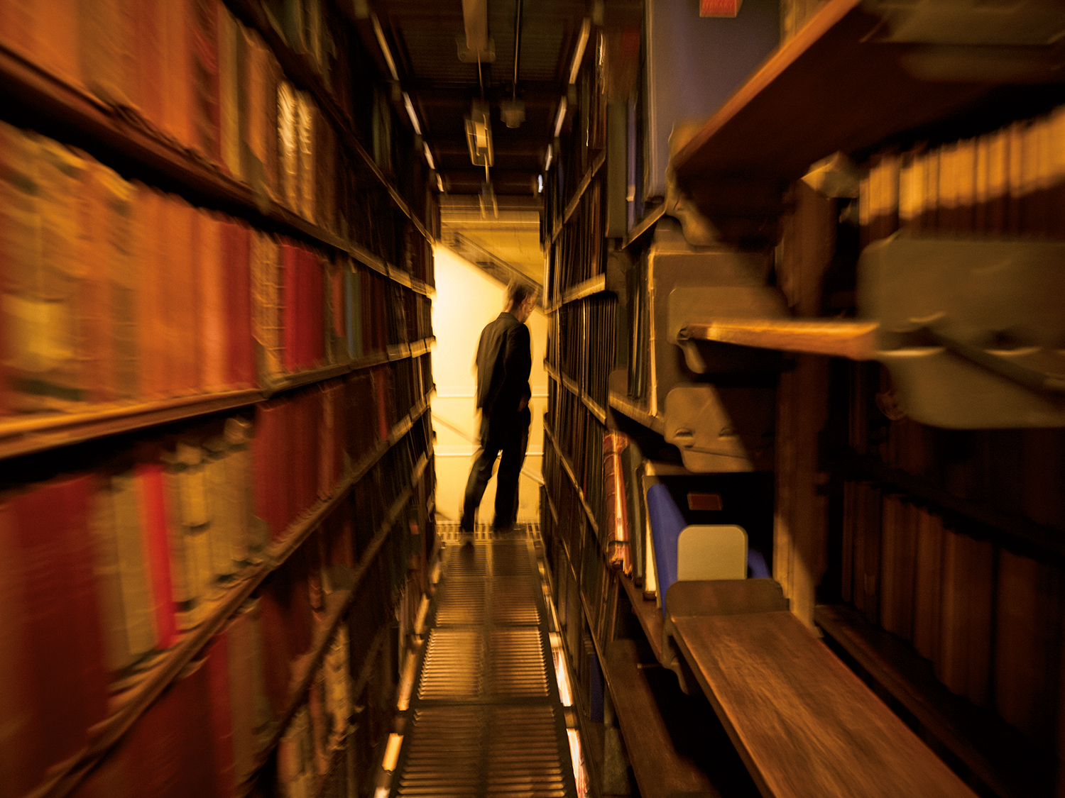 Louis Porter photographed at The London Library for British Journal of Photography, 25 February 2026. (Photo/Alice Zoo)