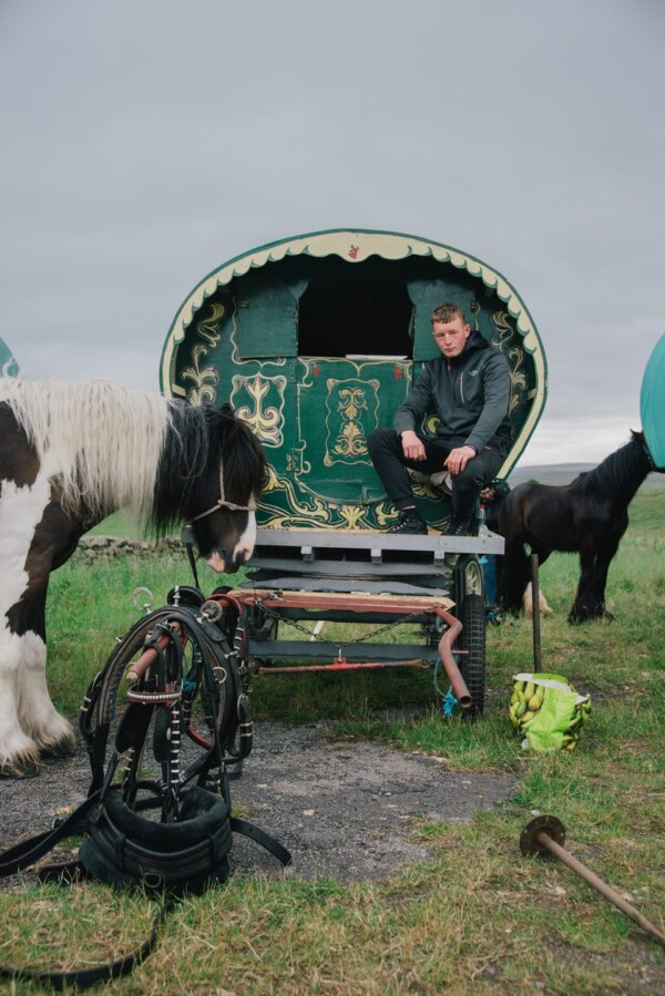 On the Road to Appleby Horse Fair, A65, North Yorkshire, UK