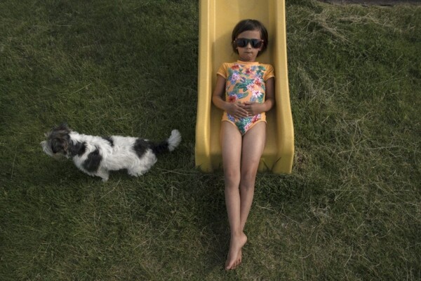 Portrait of Her First Girl Swimsuit, Spokane, Washington, USA