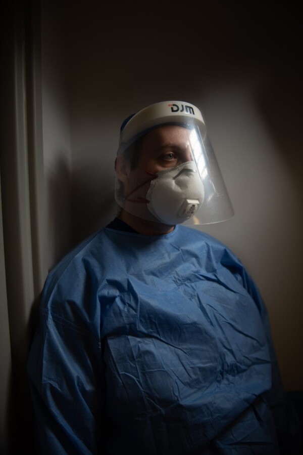 On shift at the hospital, during the pandemic, London