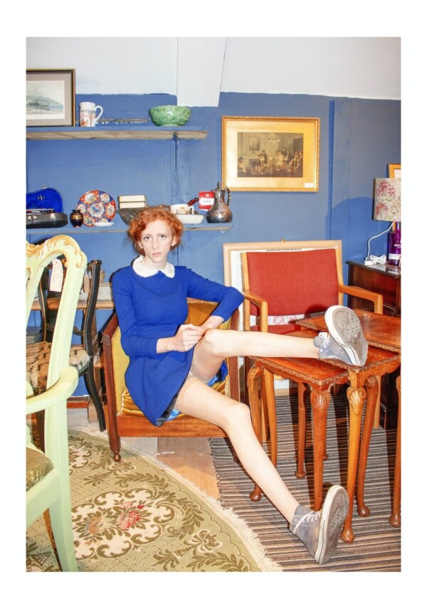 Jude in her vintage shop, Harrogate, North Yorkshire