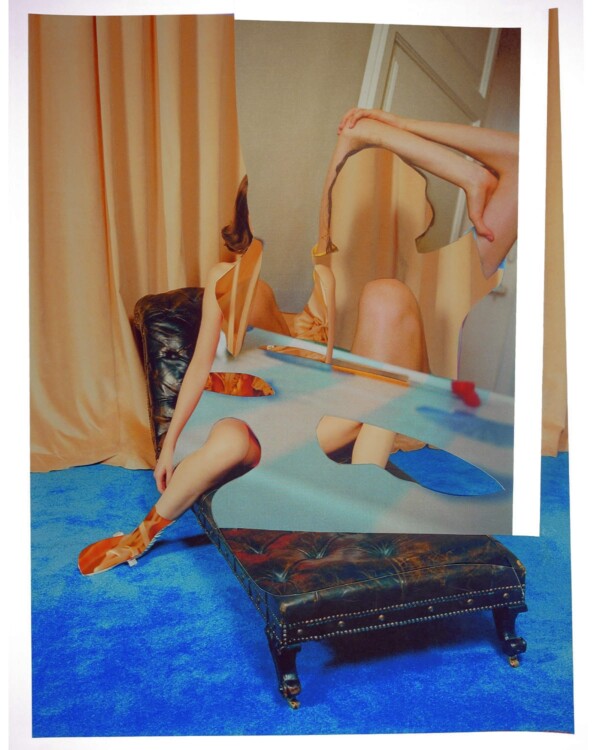 Self Service Figure Study, Photographic Paper Collage, 2019 © K Young.