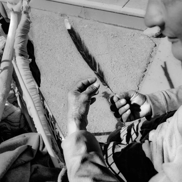 Rocks, Feathers, and Ash
This image was made in 2020, when I first met Aaron. There was an instant connection between us, and before I knew it, we were talking about rocks and feathers, jewelry, ashes and how intense New Mexico can be.